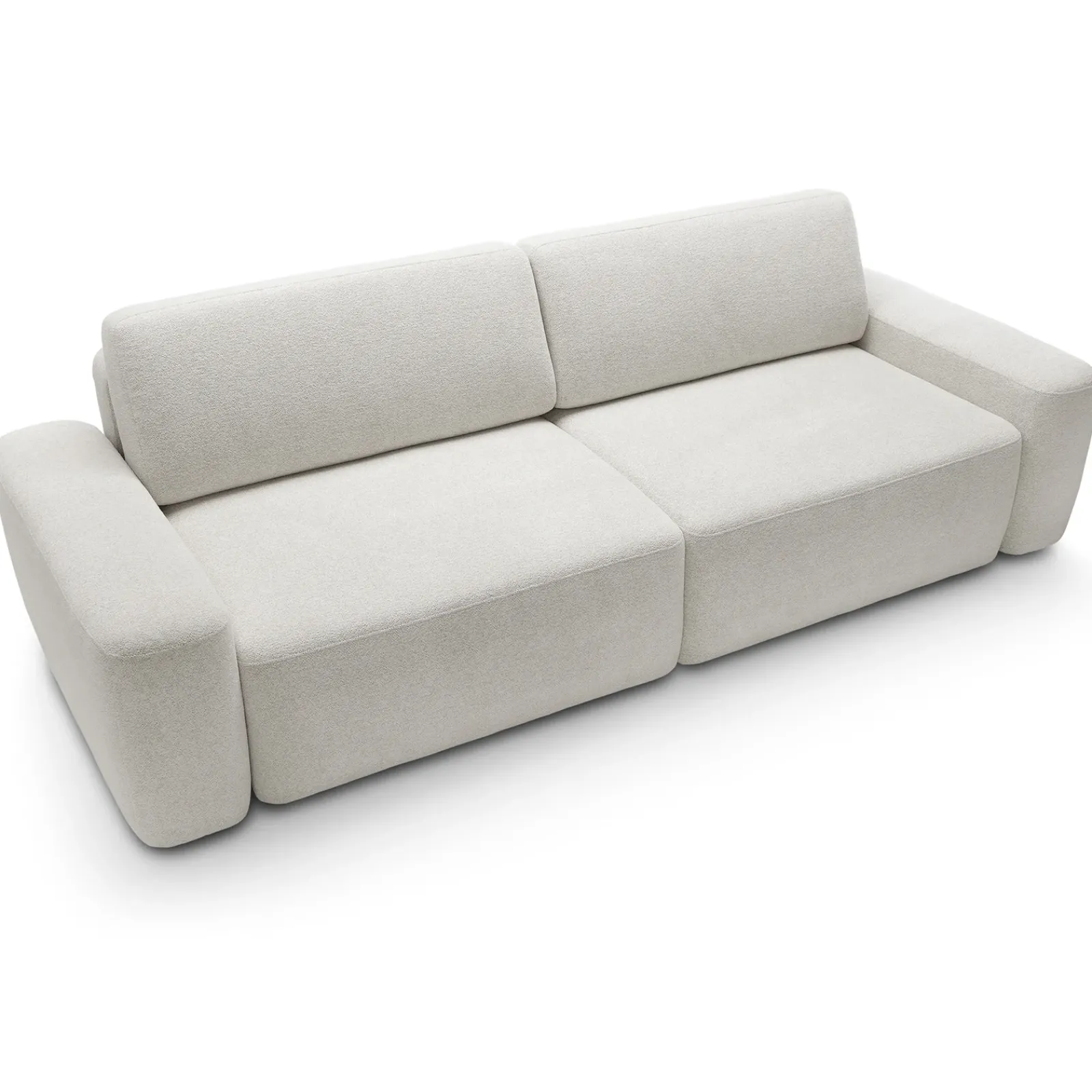 Garnero Arredamenti Divani Letto|Divani Letto-Divano letto 3 posti 257x105cm tessuto bianco Cozyfy