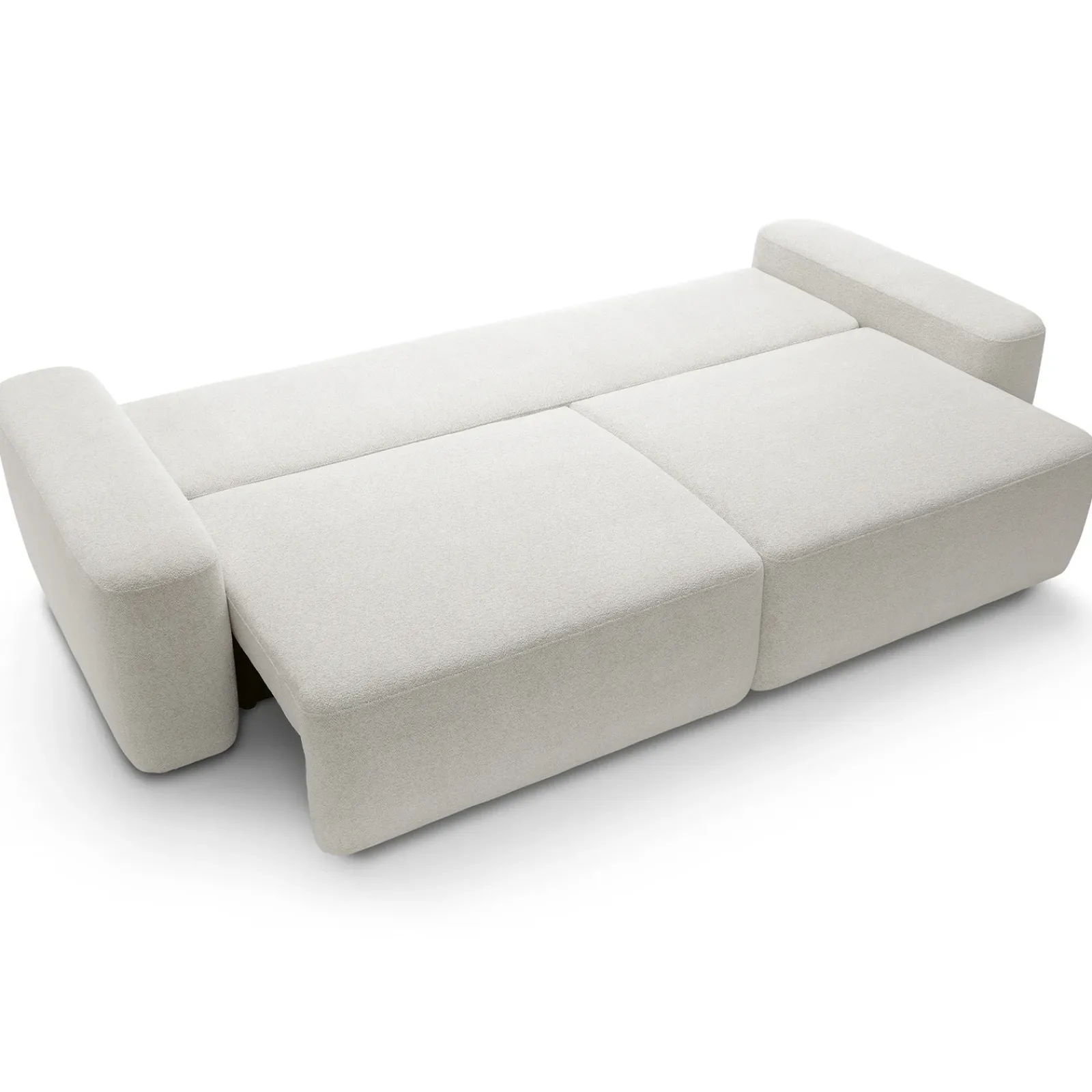 Garnero Arredamenti Divani Letto|Divani Letto-Divano letto 3 posti 257x105cm tessuto bianco Cozyfy