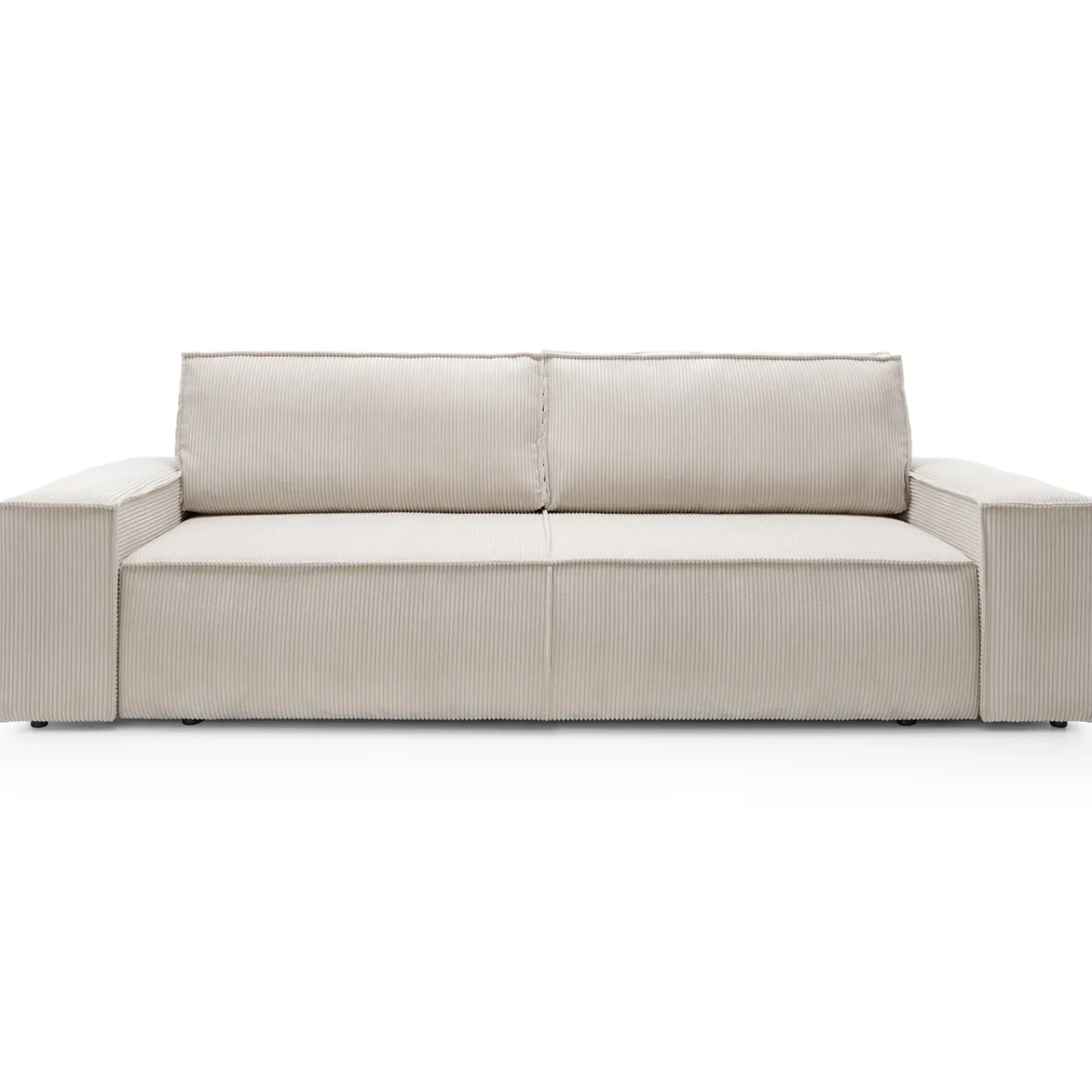 Garnero Arredamenti Divani Letto|Divani Letto-Divano letto 3 posti 257x106cm velluto a coste beige Snuggle Velluto a Coste Poso Beige