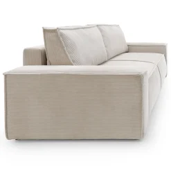 Garnero Arredamenti Divani Letto|Divani Letto-Divano letto 3 posti 257x106cm velluto a coste beige Snuggle Velluto a Coste Poso Beige
