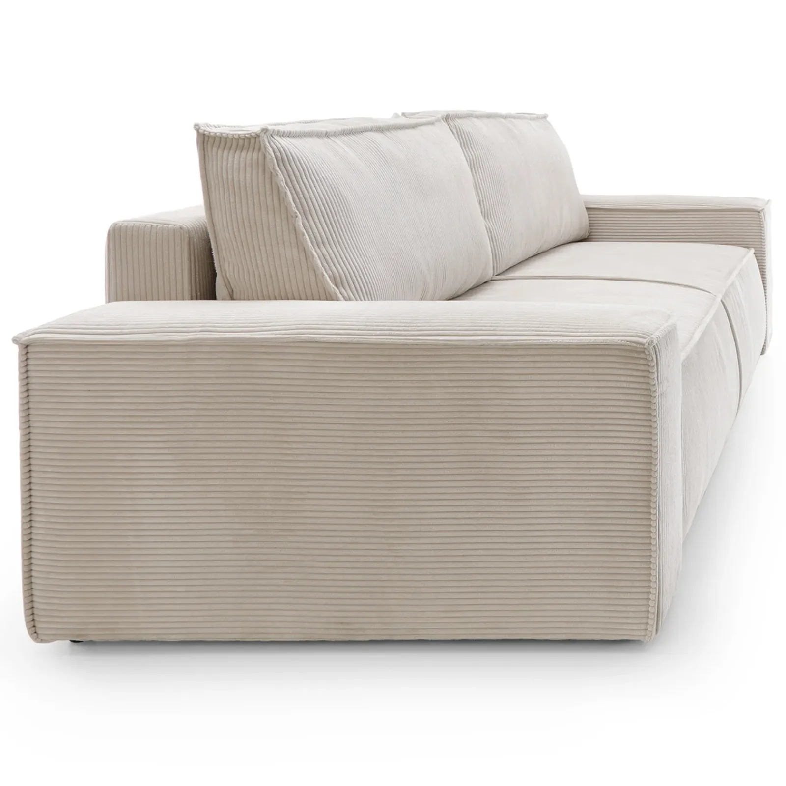 Garnero Arredamenti Divani Letto|Divani Letto-Divano letto 3 posti 257x106cm velluto a coste beige Snuggle Velluto a Coste Poso Beige