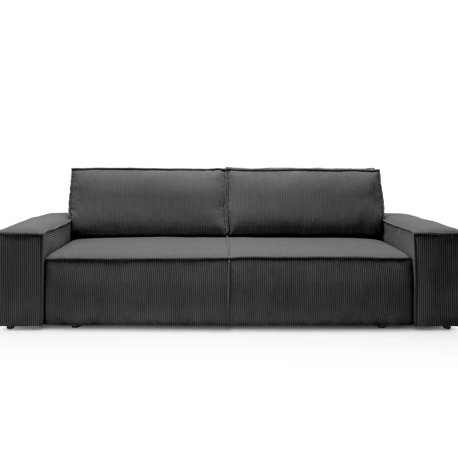 Garnero Arredamenti Divani Letto|Divani Letto-Divano letto 3 posti 257x106cm velluto a coste antracite Snuggle Velluto a Coste Poso Antracite