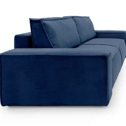Garnero Arredamenti Divani Letto|Divani Letto-Divano letto 3 posti 257x106cm velluto a coste blu Snuggle Velluto a Coste Poso Blu