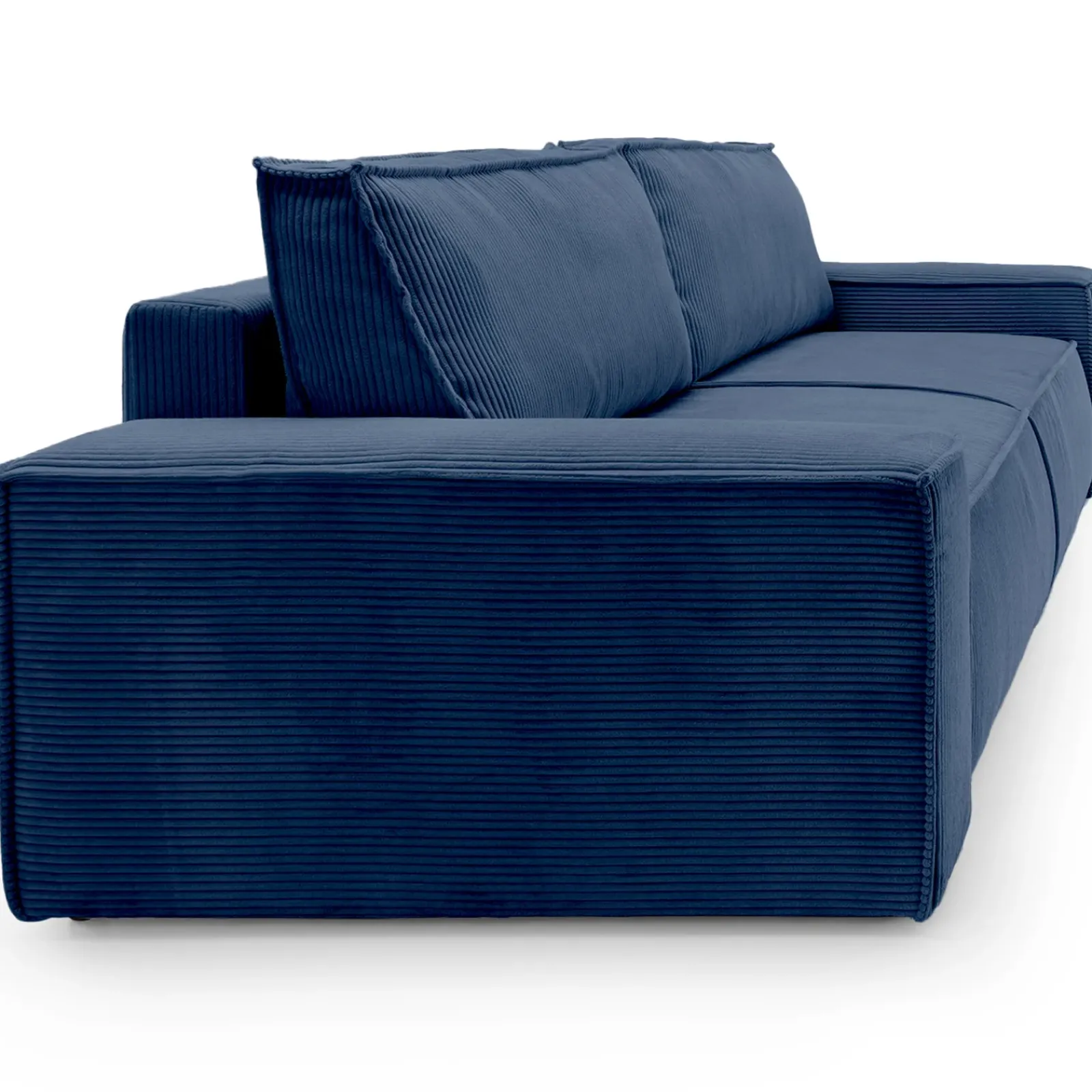 Garnero Arredamenti Divani Letto|Divani Letto-Divano letto 3 posti 257x106cm velluto a coste blu Snuggle Velluto a Coste Poso Blu