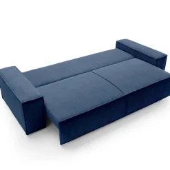 Garnero Arredamenti Divani Letto|Divani Letto-Divano letto 3 posti 257x106cm velluto a coste blu Snuggle Velluto a Coste Poso Blu