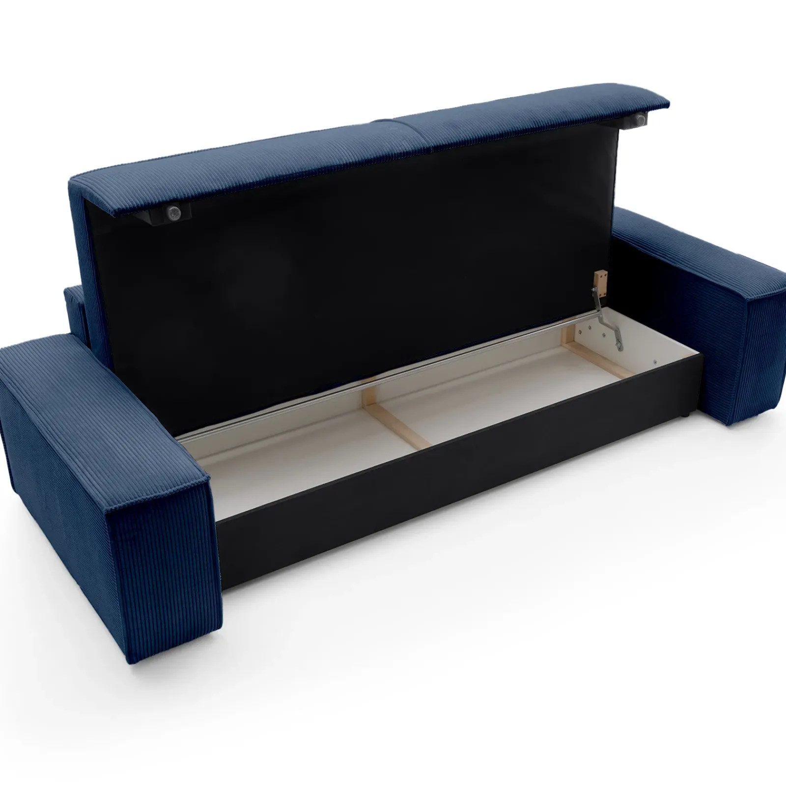 Garnero Arredamenti Divani Letto|Divani Letto-Divano letto 3 posti 257x106cm velluto a coste blu Snuggle Velluto a Coste Poso Blu