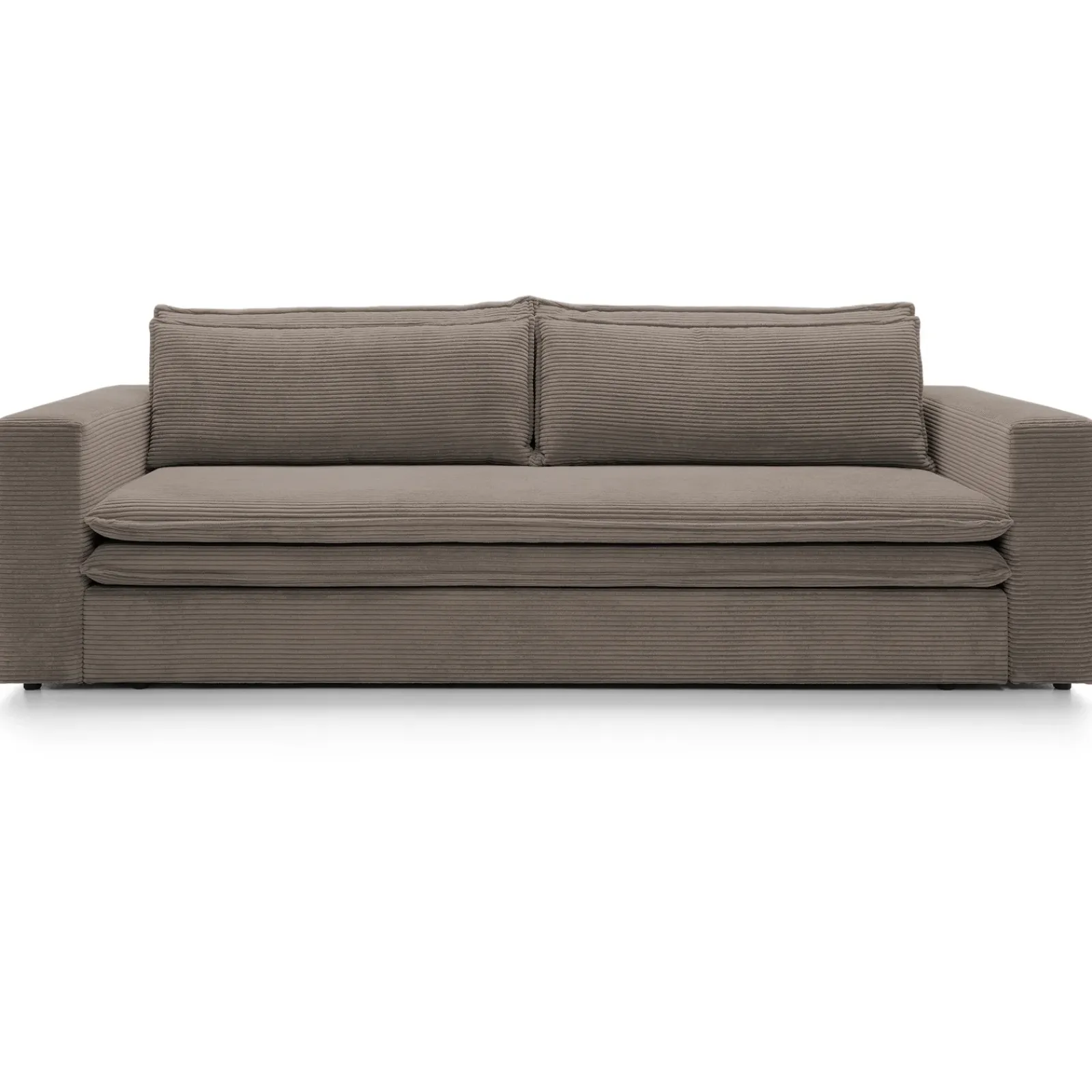 Garnero Arredamenti Divani Letto|Divani Letto-Divano letto 3 posti 244x95cm velluto a coste marrone Restful Velluto a Coste Poso Marrone