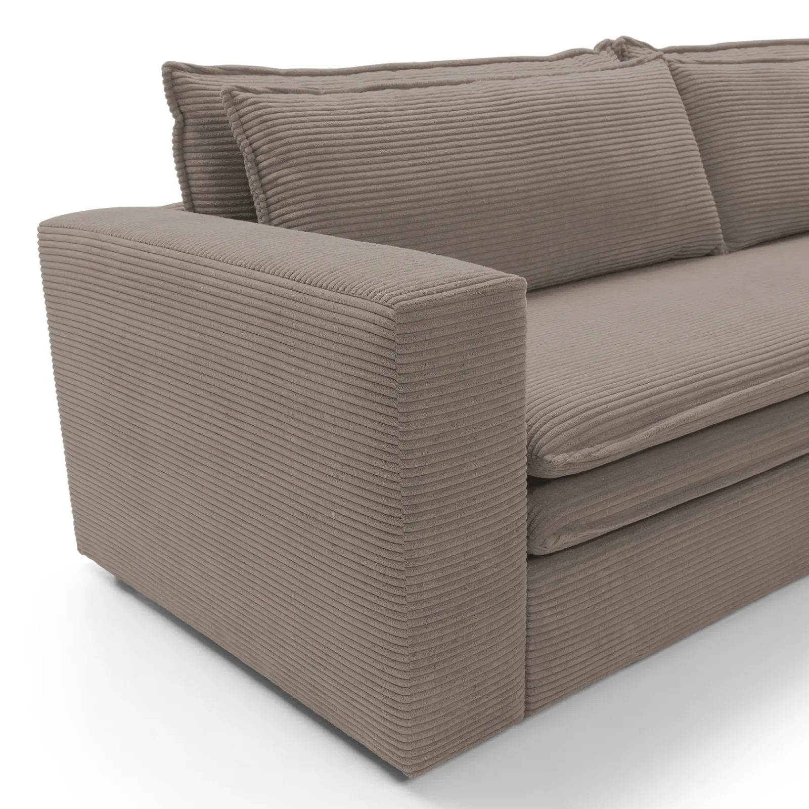 Garnero Arredamenti Divani Letto|Divani Letto-Divano letto 3 posti 244x95cm velluto a coste marrone Restful Velluto a Coste Poso Marrone