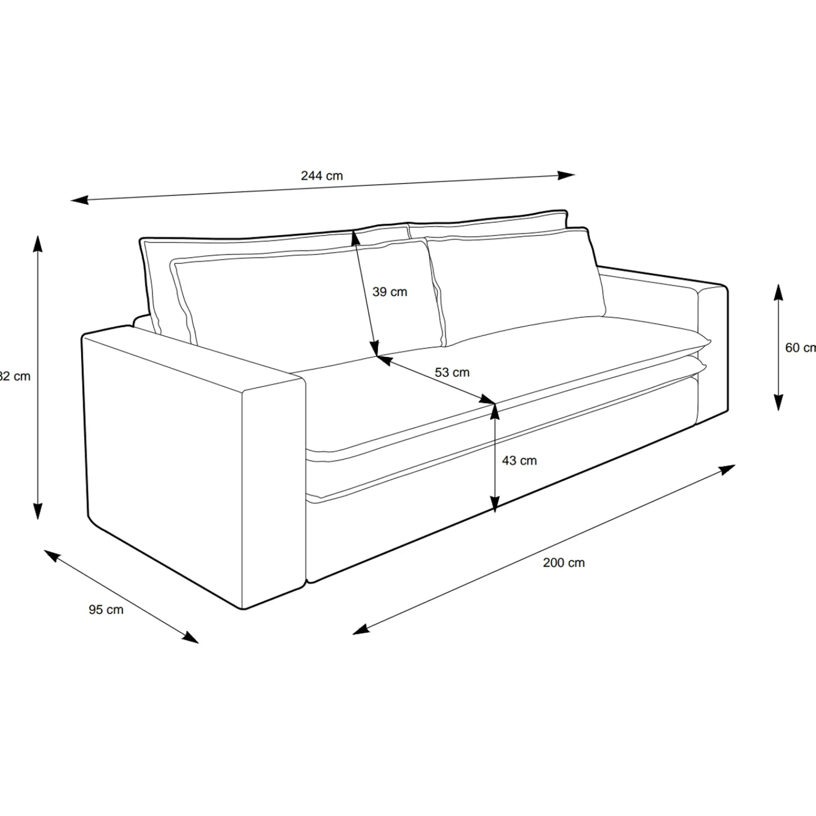 Garnero Arredamenti Divani Letto|Divani Letto-Divano letto 3 posti 244x95cm velluto a coste marrone Restful Velluto a Coste Poso Marrone