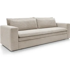 Garnero Arredamenti Divani Letto|Divani Letto-Divano letto 3 posti 244x95cm velluto a coste beige Restful Velluto a Coste Poso Beige