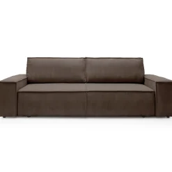 Garnero Arredamenti Divani Letto|Divani Letto-Divano letto 3 posti 257x106cm velluto a coste marrone Snuggle Velluto a Coste Poso Marrone