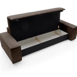 Garnero Arredamenti Divani Letto|Divani Letto-Divano letto 3 posti 257x106cm velluto a coste marrone Snuggle Velluto a Coste Poso Marrone