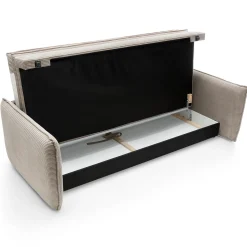 Garnero Arredamenti Divani Letto|Divani Letto-Divano letto 3 posti 229x103cm velluto a coste tortora Softure