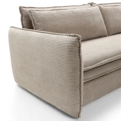 Garnero Arredamenti Divani Letto|Divani Letto-Divano letto 3 posti 229x103cm velluto a coste tortora Softure