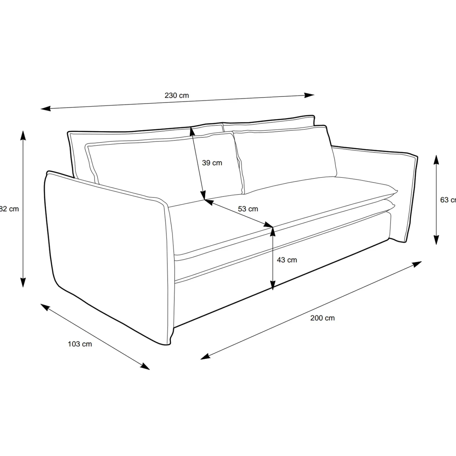 Garnero Arredamenti Divani Letto|Divani Letto-Divano letto 3 posti 229x103cm velluto a coste tortora Softure