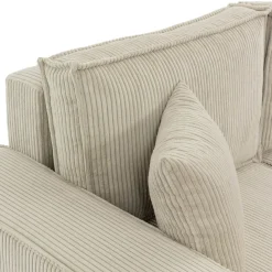 Garnero Arredamenti Divani Angolari|Divani Letto-Divano letto angolare 3 posti 244x145cm con box contenitore velluto a coste beige Ploffy