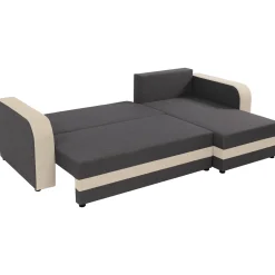 Garnero Arredamenti Divani Angolari|Divani Letto-Divano letto angolare 3 posti 237x139cm reversibile grigio beige Ponza Tessuto Treccia Fine Lux Grigio Beige