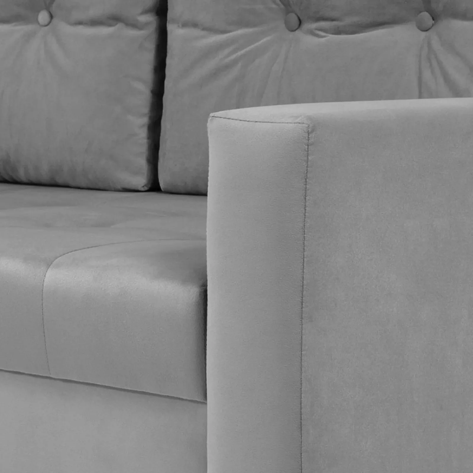 Garnero Arredamenti Divani Angolari|Divani Letto-Divano letto angolare 3 posti 231x147cm con box contenitore grigio Venezia