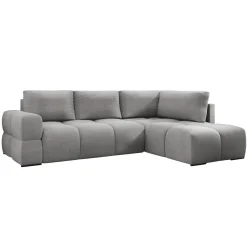 Garnero Arredamenti Divani Angolari|Divani Letto-Divano letto angolare 3 posti 267x185cm box contenitore grigio Sottovoce Tessuto Artico Grigio