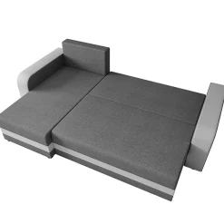 Garnero Arredamenti Divani Angolari|Divani Letto-Divano letto angolare 3 posti 237x139cm reversibile grigio Ponza Tessuto Treccia Fine Lux Grigio