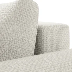 Garnero Arredamenti Divani Angolari|Divani Letto-Divano letto angolare 4 posti 285x188cm con contenitore a trama spessa bianco Soft Tessuto Flow a Trama Spessa Bianco