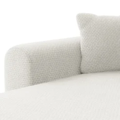 Garnero Arredamenti Divani Angolari|Divani Letto-Divano letto angolare 4 posti 285x188cm con contenitore a trama spessa bianco Soft Tessuto Flow a Trama Spessa Bianco