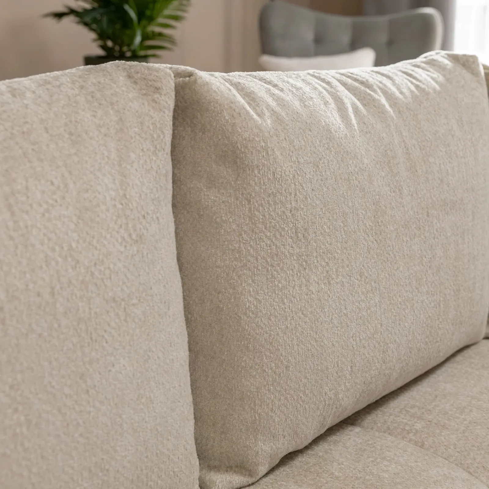 Garnero Arredamenti Divani Angolari|Divani Letto-Divano letto angolare 3 posti 267x185cm box contenitore beige Sottovoce Tessuto Artico Beige