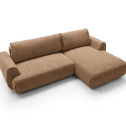 Garnero Arredamenti Divani Angolari|Divani Letto-Divano letto angolare destra 3 posti 270x167cm tessuto arancio Cloudify Tessuto Puente Arancio