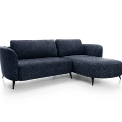 Garnero Arredamenti Divani Angolari|Divani Letto-Divano letto angolare destra 3 posti 260x180cm tessuto bouclè blu Repose Tessuto Bouclè Blur Blu