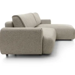 Garnero Arredamenti Divani Angolari|Divani Letto-Divano letto angolare destra 3 posti 270x167cm tessuto beige Cloudify Tessuto Puente Beige