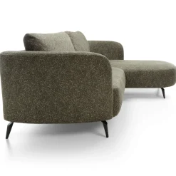 Garnero Arredamenti Divani Angolari|Divani Letto-Divano letto angolare destra 3 posti 260x180cm tessuto bouclè verde Repose Tessuto Bouclè Blur Verdone
