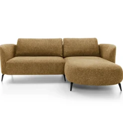 Garnero Arredamenti Divani Angolari|Divani Letto-Divano letto angolare destra 3 posti 260x180cm tessuto bouclè beige scuro Repose Tessuto Bouclè Blur Beige Scuro