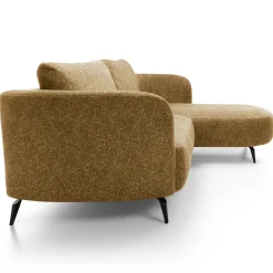 Garnero Arredamenti Divani Angolari|Divani Letto-Divano letto angolare destra 3 posti 260x180cm tessuto bouclè beige scuro Repose Tessuto Bouclè Blur Beige Scuro