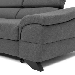 Garnero Arredamenti Divani Angolari|Divani Letto-Divano letto angolare destro 5 posti 272x219cm tessuto antracite Lumma