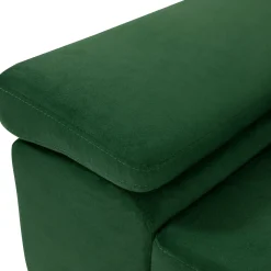 Garnero Arredamenti Divani Angolari|Divani Letto-Divano letto angolare destra imbottito 274x203cm verde Bormio Tessuto Vellutato Manila Verde