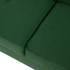Garnero Arredamenti Divani Angolari|Divani Letto-Divano letto angolare destra imbottito 274x203cm verde Bormio Tessuto Vellutato Manila Verde