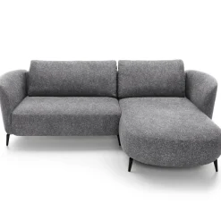 Garnero Arredamenti Divani Angolari|Divani Letto-Divano letto angolare destra 3 posti 260x180cm tessuto bouclè grigio Repose Tessuto Bouclè Blur Grigio