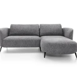 Garnero Arredamenti Divani Angolari|Divani Letto-Divano letto angolare destra 3 posti 260x180cm tessuto bouclè grigio Repose Tessuto Bouclè Blur Grigio