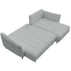 Garnero Arredamenti Divani Angolari|Divani Letto-Divano letto angolare destro 3 posti 276x158cm tessuto grigio Angle Tessuto Peluche Onega Grigio