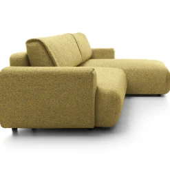 Garnero Arredamenti Divani Angolari|Divani Letto-Divano letto angolare destra 3 posti 270x167cm tessuto giallo Cloudify Tessuto Puente Giallo
