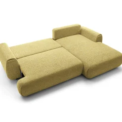 Garnero Arredamenti Divani Angolari|Divani Letto-Divano letto angolare destra 3 posti 270x167cm tessuto giallo Cloudify Tessuto Puente Giallo