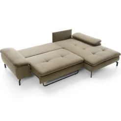 Garnero Arredamenti Divani Angolari|Divani Letto-Divano letto angolare destra 3 posti 265x170cm tessuto beige Chillax