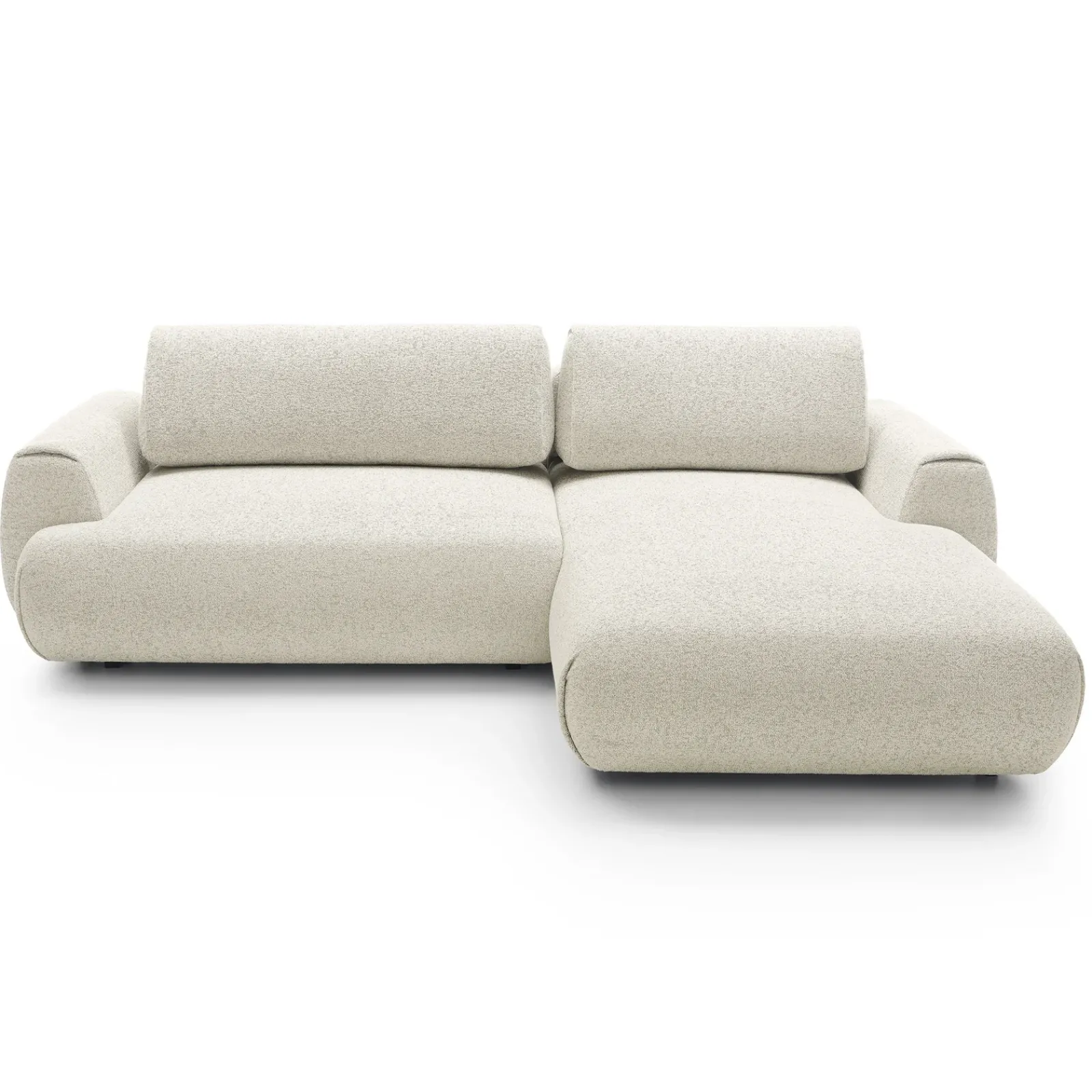 Garnero Arredamenti Divani Angolari|Divani Letto-Divano letto angolare destra 3 posti 270x167cm tessuto bianco Cloudify Tessuto Puente Bianco