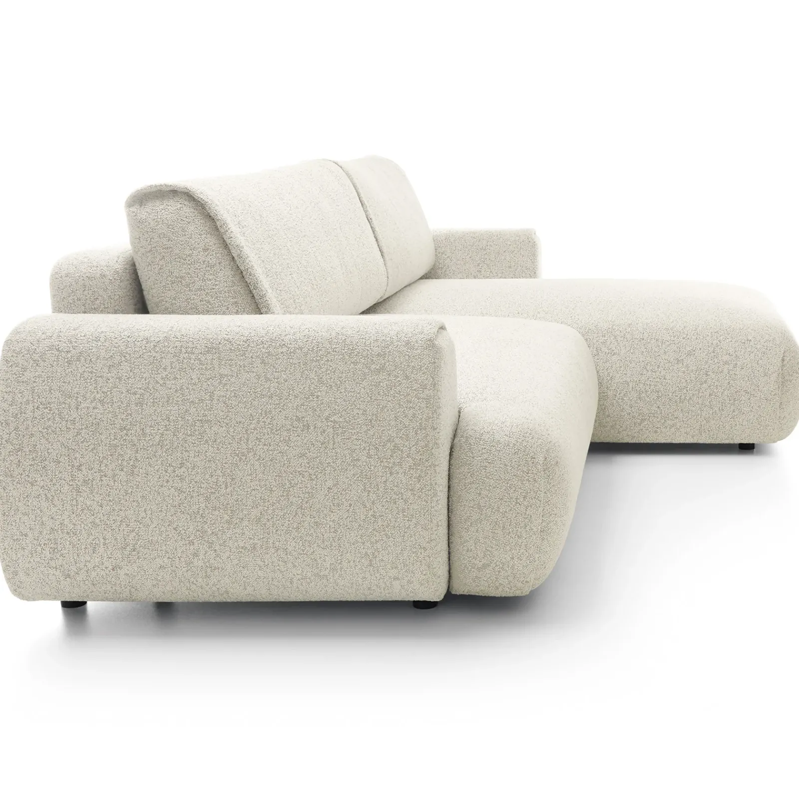 Garnero Arredamenti Divani Angolari|Divani Letto-Divano letto angolare destra 3 posti 270x167cm tessuto bianco Cloudify Tessuto Puente Bianco