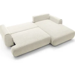 Garnero Arredamenti Divani Angolari|Divani Letto-Divano letto angolare destra 3 posti 270x167cm tessuto bianco Cloudify Tessuto Puente Bianco
