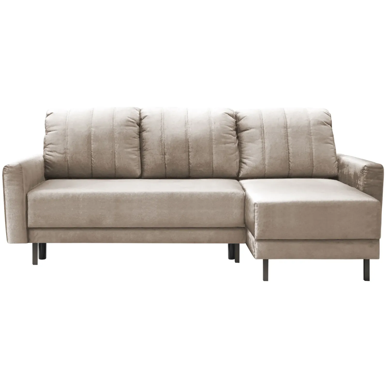 Garnero Arredamenti Divani Angolari|Divani Letto-Divano letto angolare reversibile 230x140cm tessuto beige Baffy