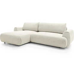 Garnero Arredamenti Divani Angolari|Divani Letto-Divano letto angolare sinistra 3 posti 270x167cm tessuto bianco Cloudify Tessuto Puente Bianco