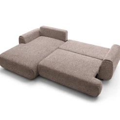 Garnero Arredamenti Divani Angolari|Divani Letto-Divano letto angolare sinistra 3 posti 270x167cm tessuto rosa Cloudify Tessuto Puente Rosa