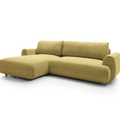 Garnero Arredamenti Divani Angolari|Divani Letto-Divano letto angolare sinistra 3 posti 270x167cm tessuto giallo Cloudify Tessuto Puente Giallo