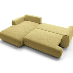 Garnero Arredamenti Divani Angolari|Divani Letto-Divano letto angolare sinistra 3 posti 270x167cm tessuto giallo Cloudify Tessuto Puente Giallo